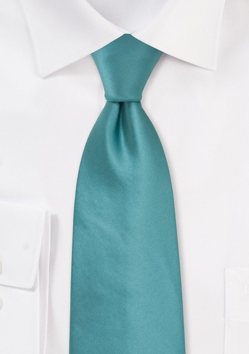 Teal Solid Necktie - MenSuits