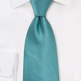 Teal Solid Necktie - MenSuits