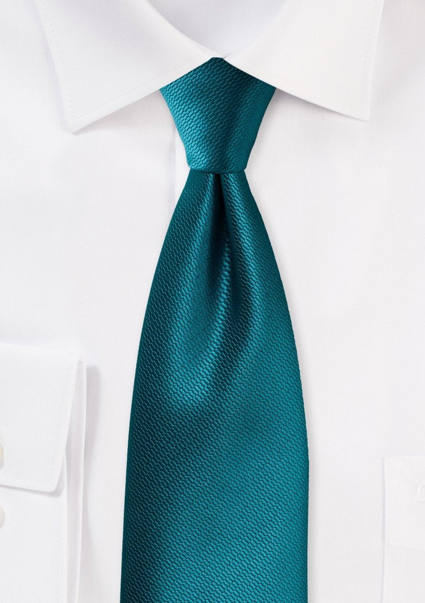 Tealness Small Texture Necktie - MenSuits