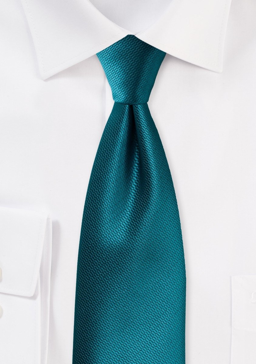 Tealness Small Texture Necktie - MenSuits