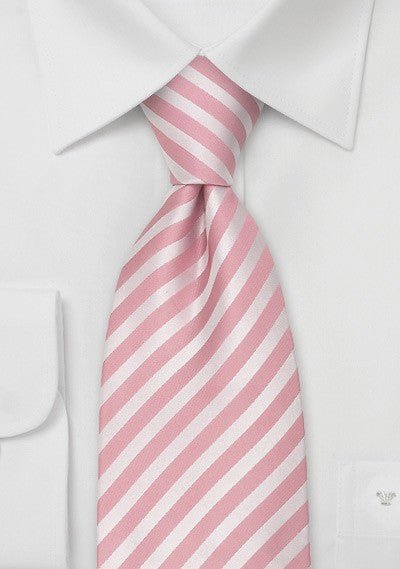 Tonal Rose Narrow Striped Necktie - MenSuits