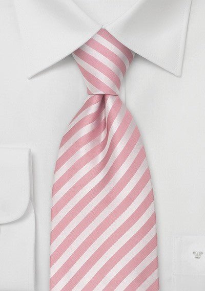 Tonal Rose Narrow Striped Necktie - MenSuits