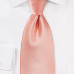 Tropical Peach Solid Necktie - MenSuits