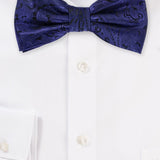 Ultra Marine Blue Proper Paisley Bowtie - MenSuits