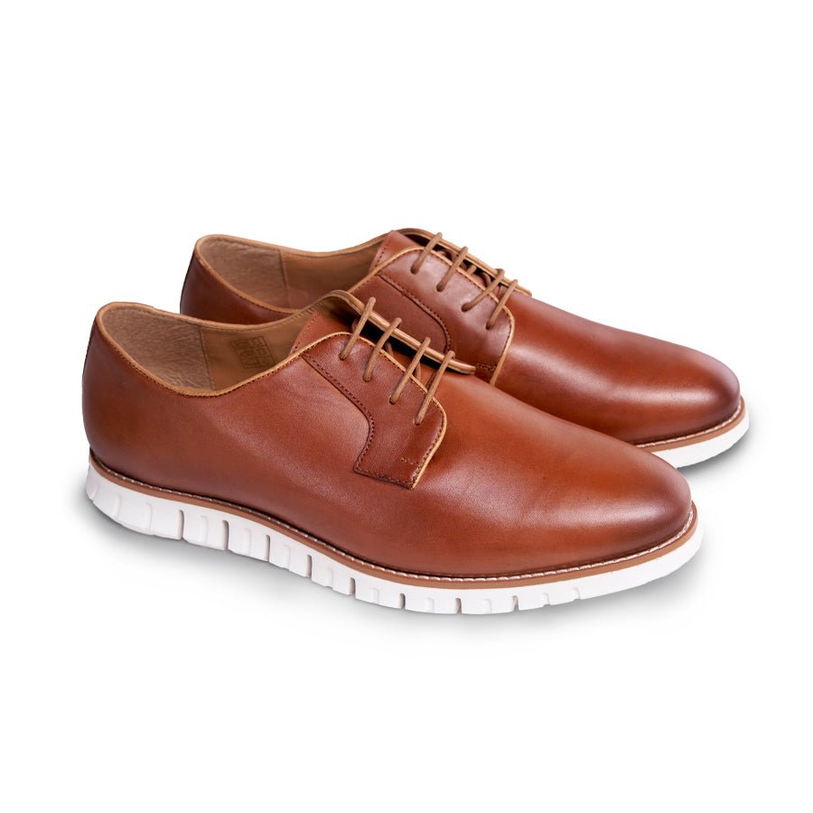 Urban Luxe Derby - Zero Leather Lace Up Tan - MenSuits