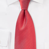 Valentine Red Herringbone Necktie - MenSuits