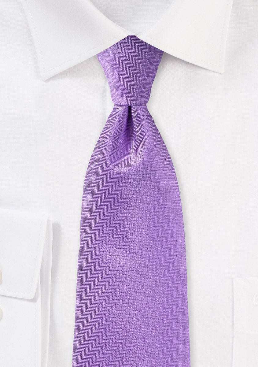 Violet Herringbone Necktie - MenSuits