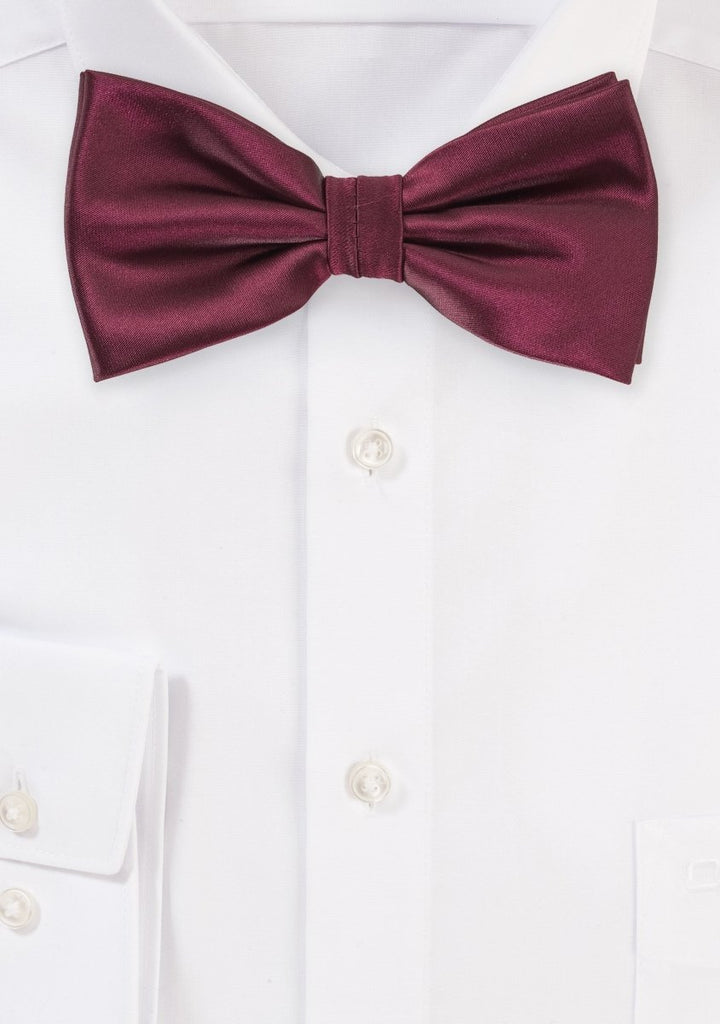 Wine Solid Bowtie - MenSuits