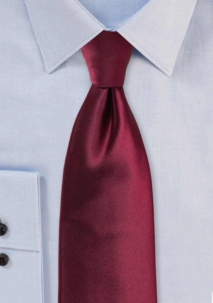 Wine Solid Necktie - MenSuits