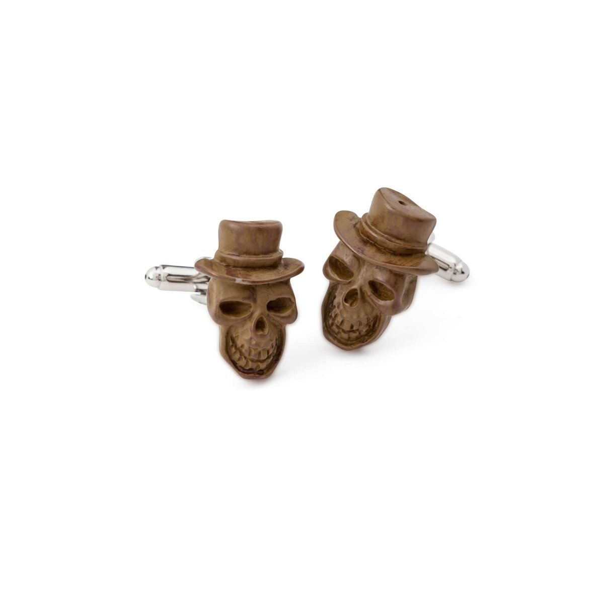 Wooden Skull Cufflinks - MenSuits